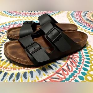 Classic Black Leather Birkenstocks